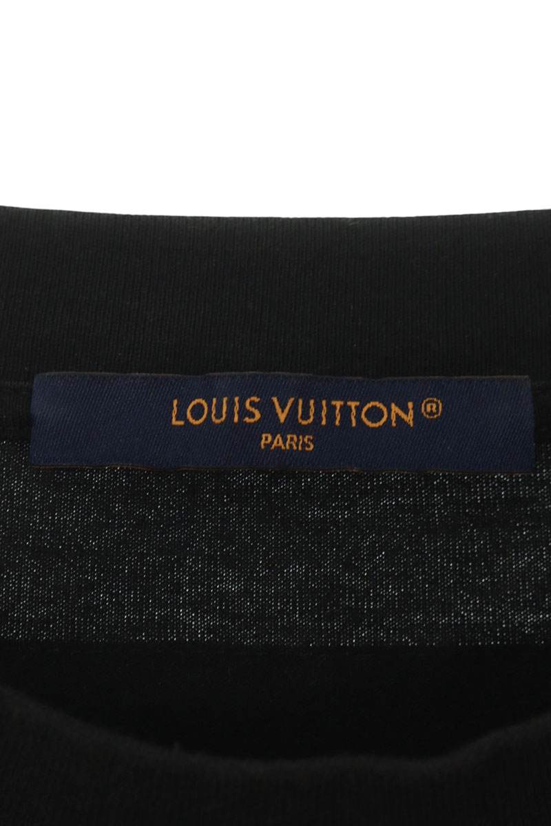 LOUISVUITTON LV Debossed Crewneck T-Shirt Black Size XXL