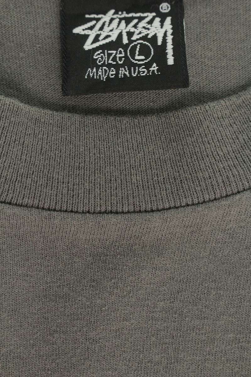 STUSSY 80s Old Clover Print T-Shirt Gray Size L