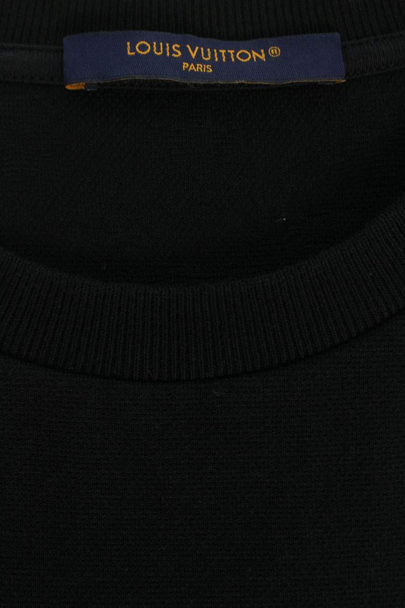 LOUISVUITTON Monogram Pocket Crewneck Tee Black Size S