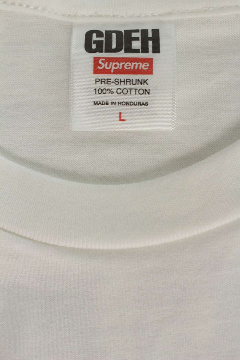 SUPREME 25SS Goodenough End Racism Cotton Tee White Size L