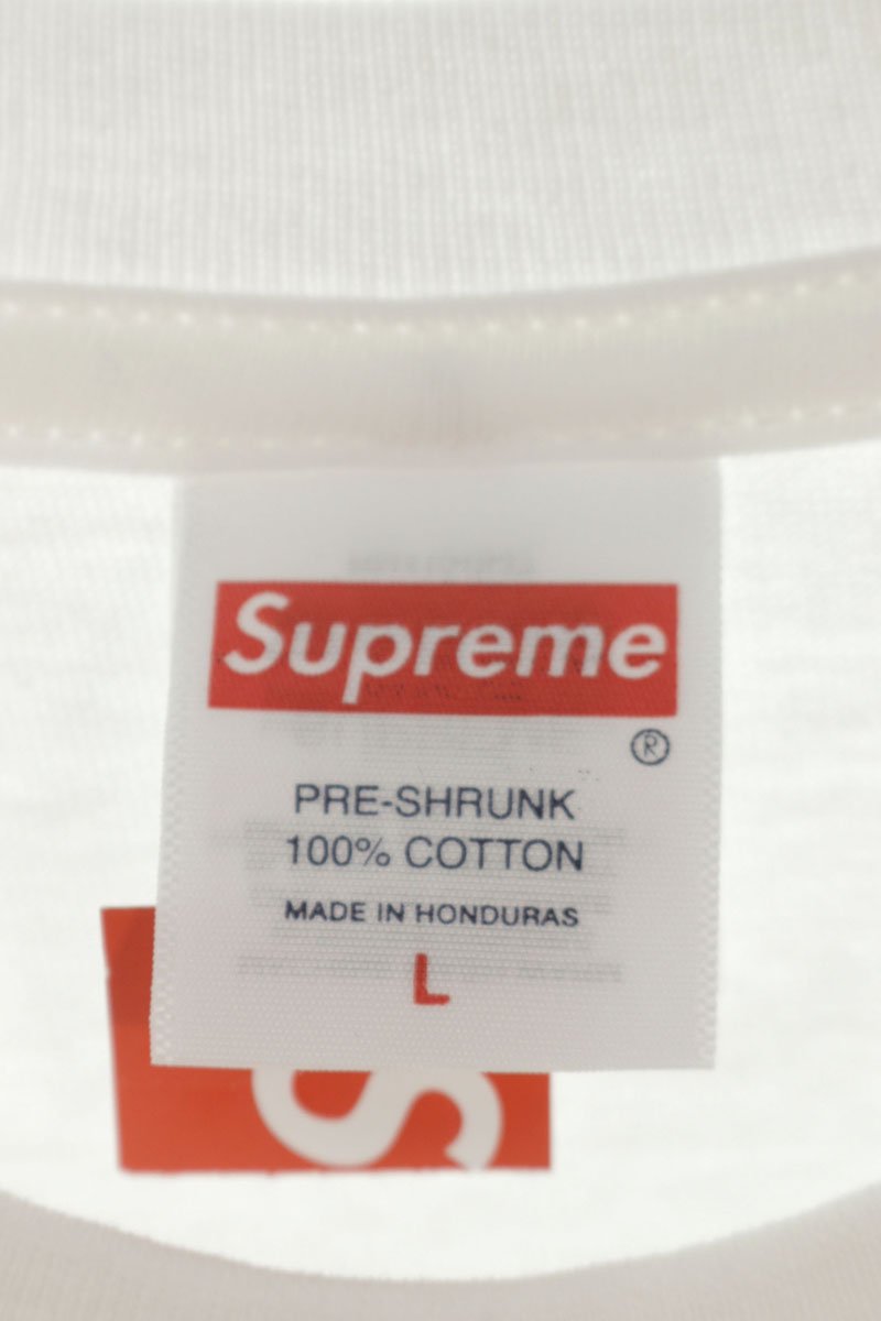 SUPREME World Famous Front Print Cotton Tee White Size L
