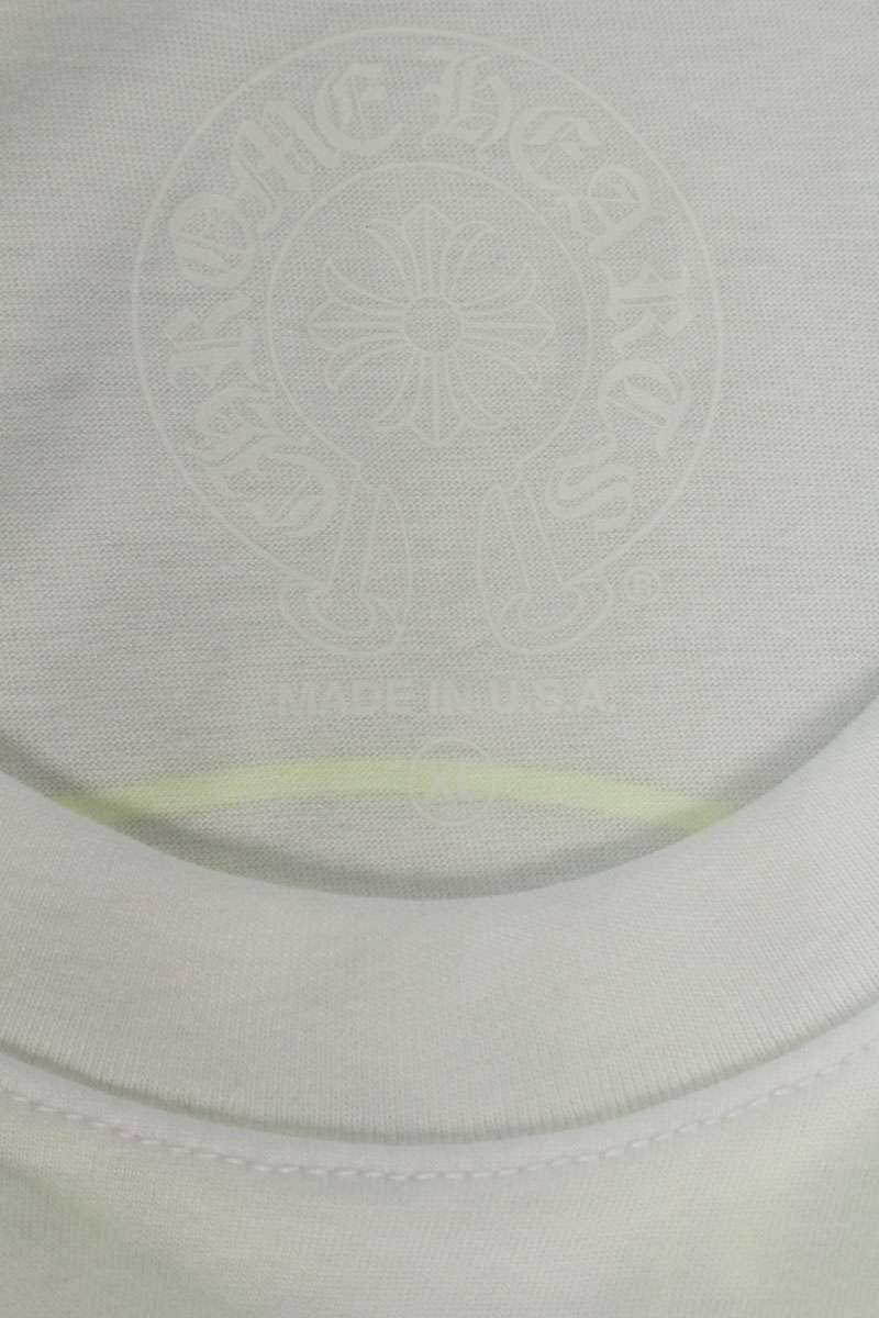 Chrome Hearts Back Horseshoe Print Tee White/Yellow Size XL