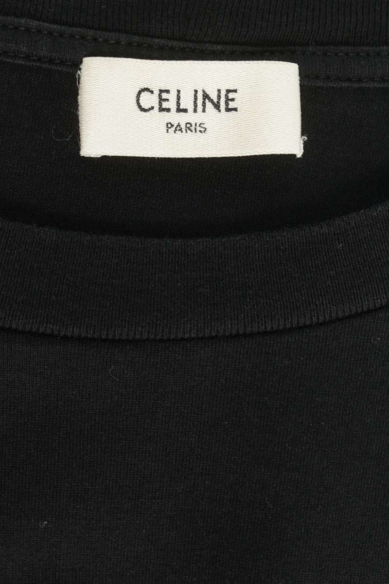 CELINE Logo Print Loose Fit T-Shirt Black Size S