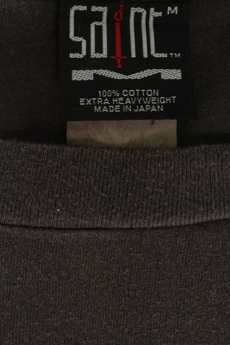 SAINT MICHAEL 22SS SAINT Logo Vintage Tee Black Size M