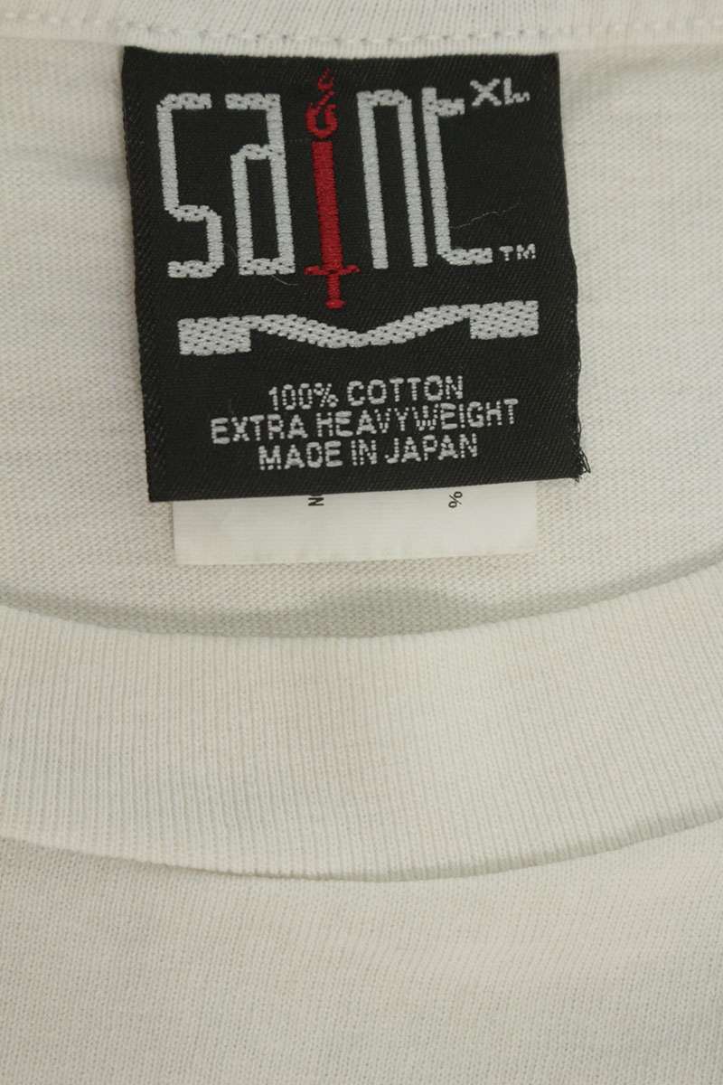 SAINT MICHAEL Vintage Graphic Print Tee White Size XL