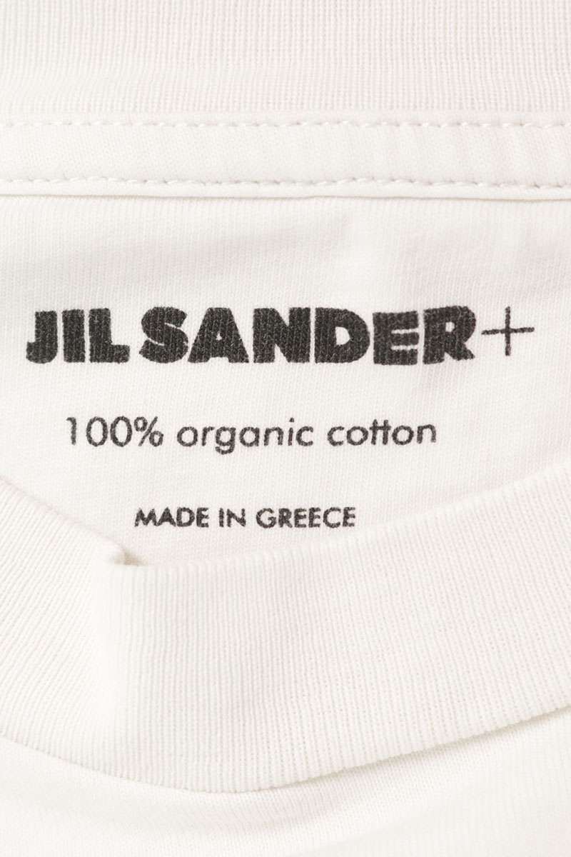 JILSANDER+ Logo Patch Plain Tee White Cotton Size L