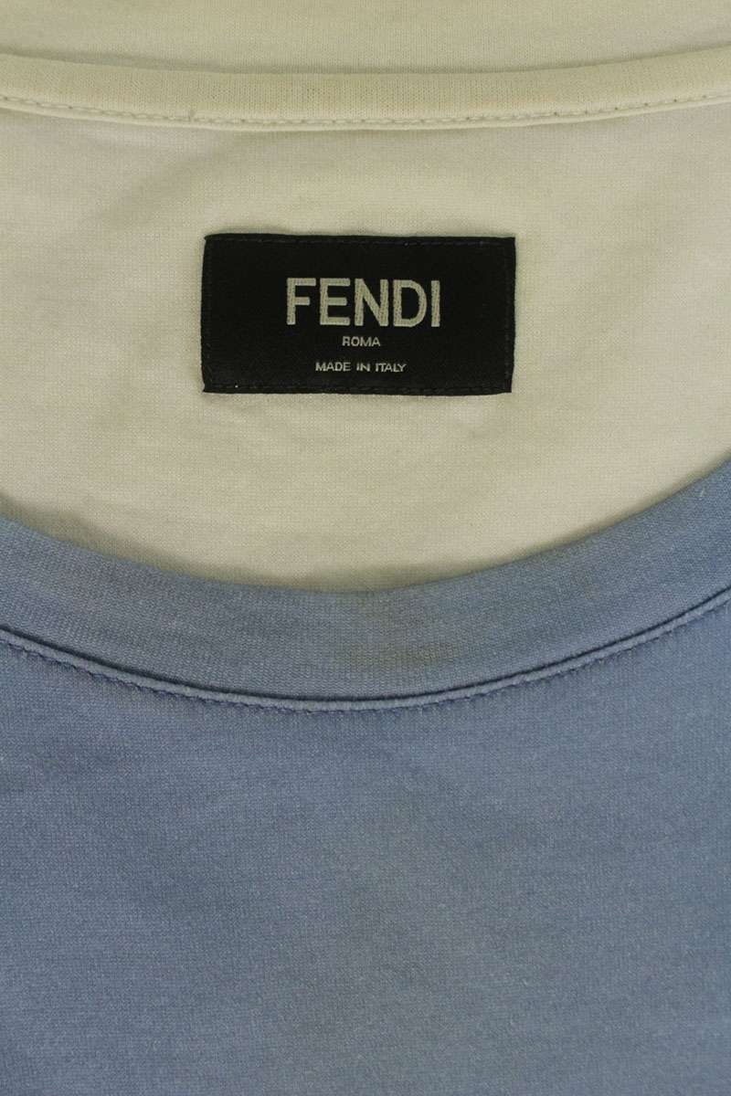 FENDI x FILA Front Logo Cotton T-Shirt White Size S