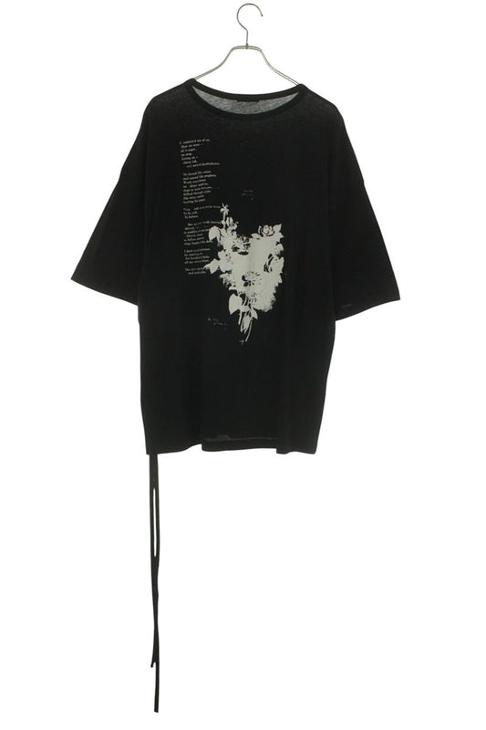 ANN DEMEULEMEESTER 26SS Back Print T-Shirt Black Size XL
