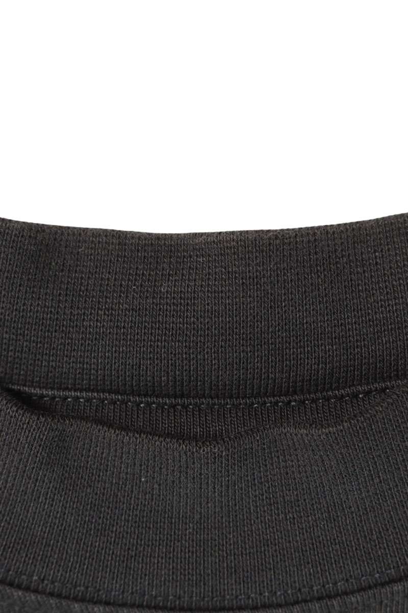 BALENCIAGA Distressed Oversized Cotton Tee Black Size M