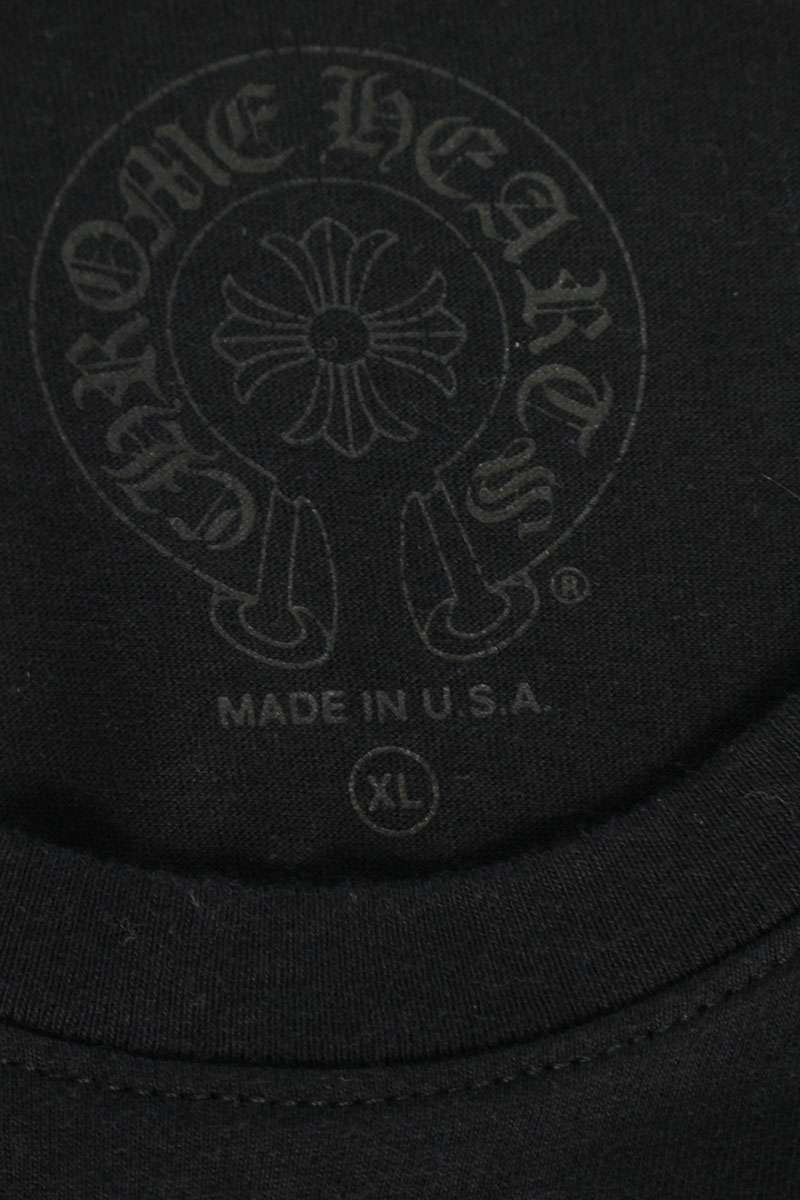 Chrome Hearts Back Scroll Label Print Tee Black Size XL