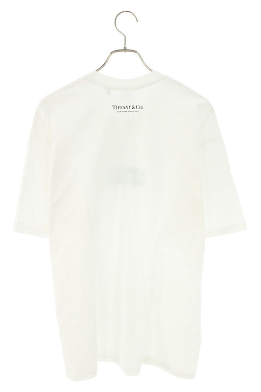 SUPREME 21AW x Tiffany Box Logo Tee White Blue Size XL