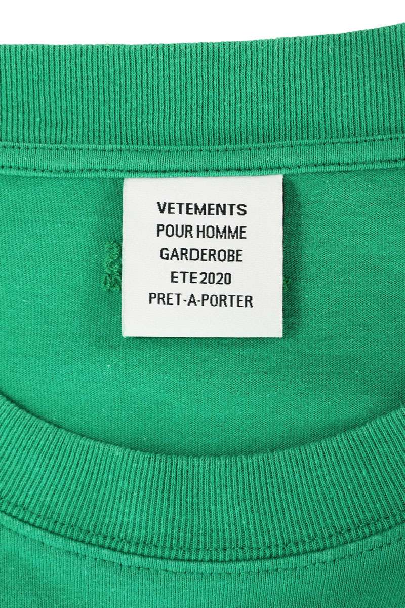 VETEMENTS Beer Badge Print T-Shirt Green Size S