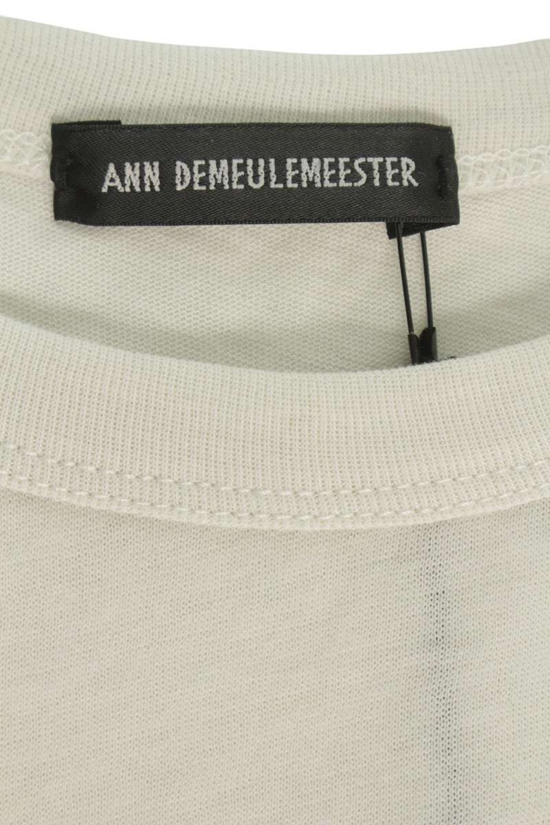 ANN DEMEULEMEESTER SS26 White Message Print Tee Size M