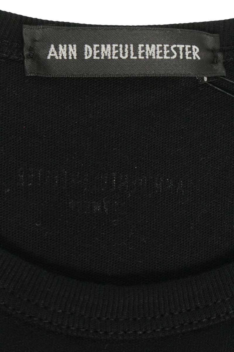 ANN DEMEULEMEESTER SS26 Black Message Print Tee Size L