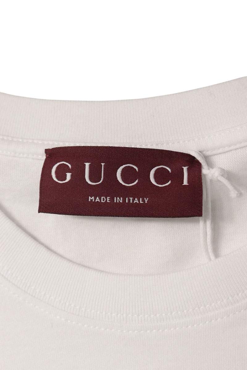 GUCCI 26SS Logo Horsebit T-Shirt White Cotton Size L