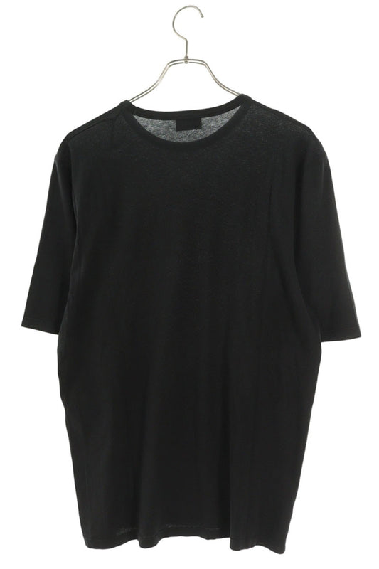 SAINT LAURENT PARIS Logo Embroidered T-Shirt Black Size M