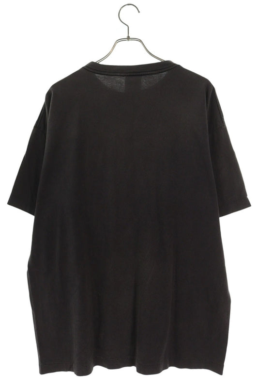 SAINT MICHAEL SS24 Vintage Logo Cotton Black T-Shirt Size XL