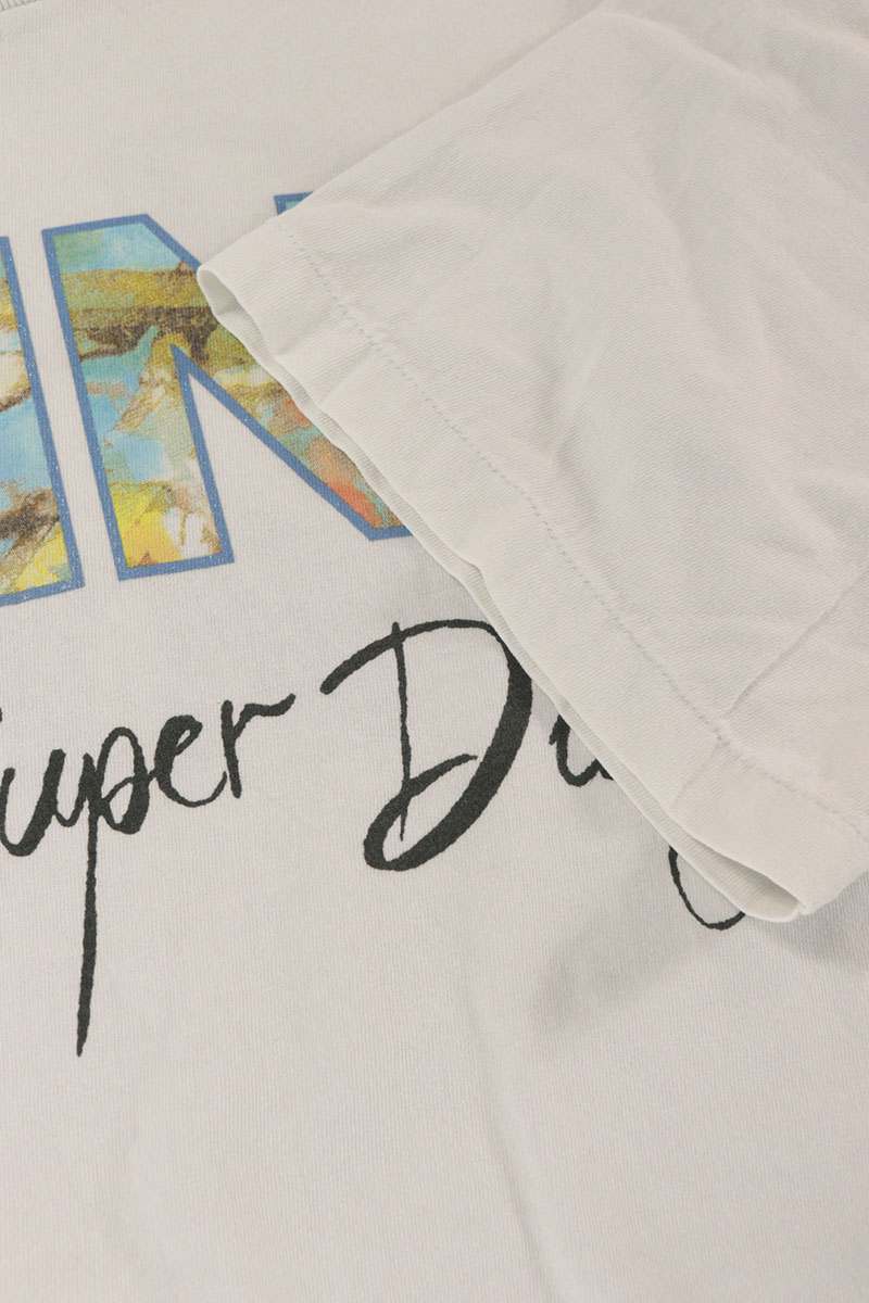 SAINT MICHAEL 25SS SUPER DIRTY Print T-Shirt White Size L