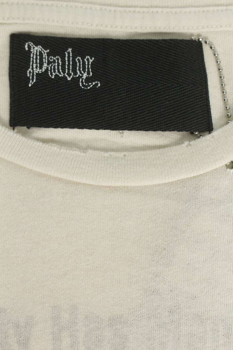 Paly Hollywood ANXIETY TEE Distressed Graphic White Size M