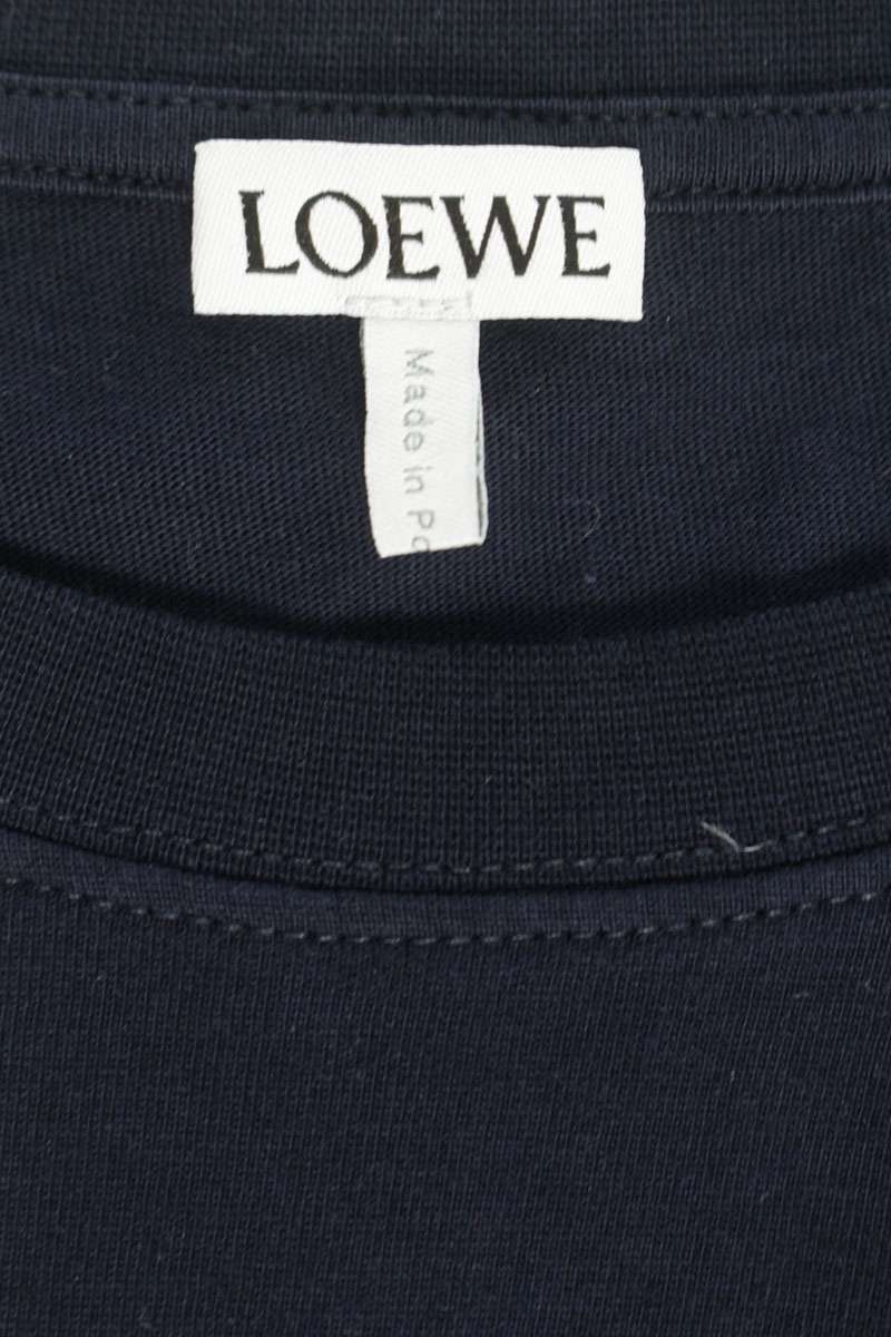 LOEWE Anagram Embroidered Cotton T-Shirt Navy Size L