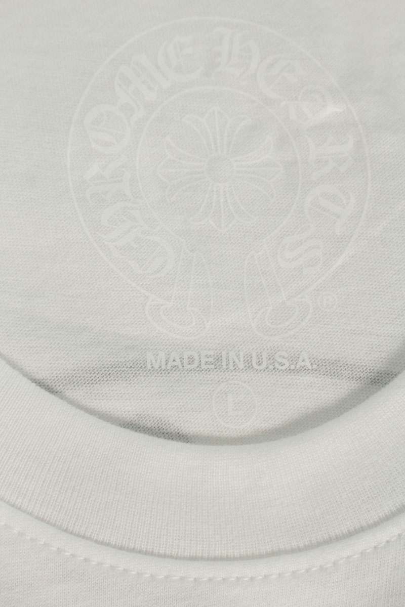 Chrome Hearts Back Horseshoe T-Shirt White/Black Size L