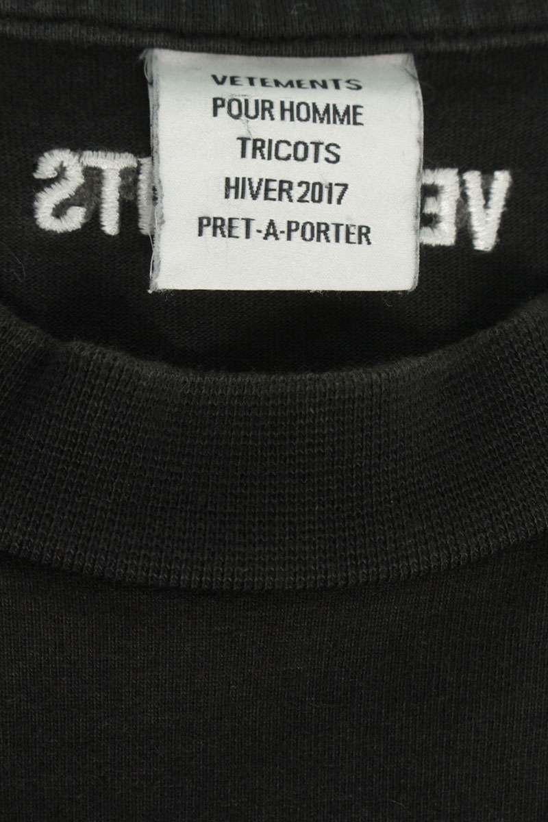 VETEMENTS 16AW Artist Photo Print T-Shirt Black Size M