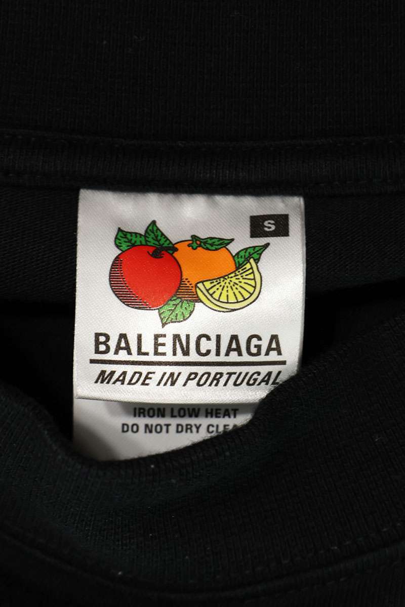 BALENCIAGA Black Inside Out Cotton Oversized T-Shirt Size 3