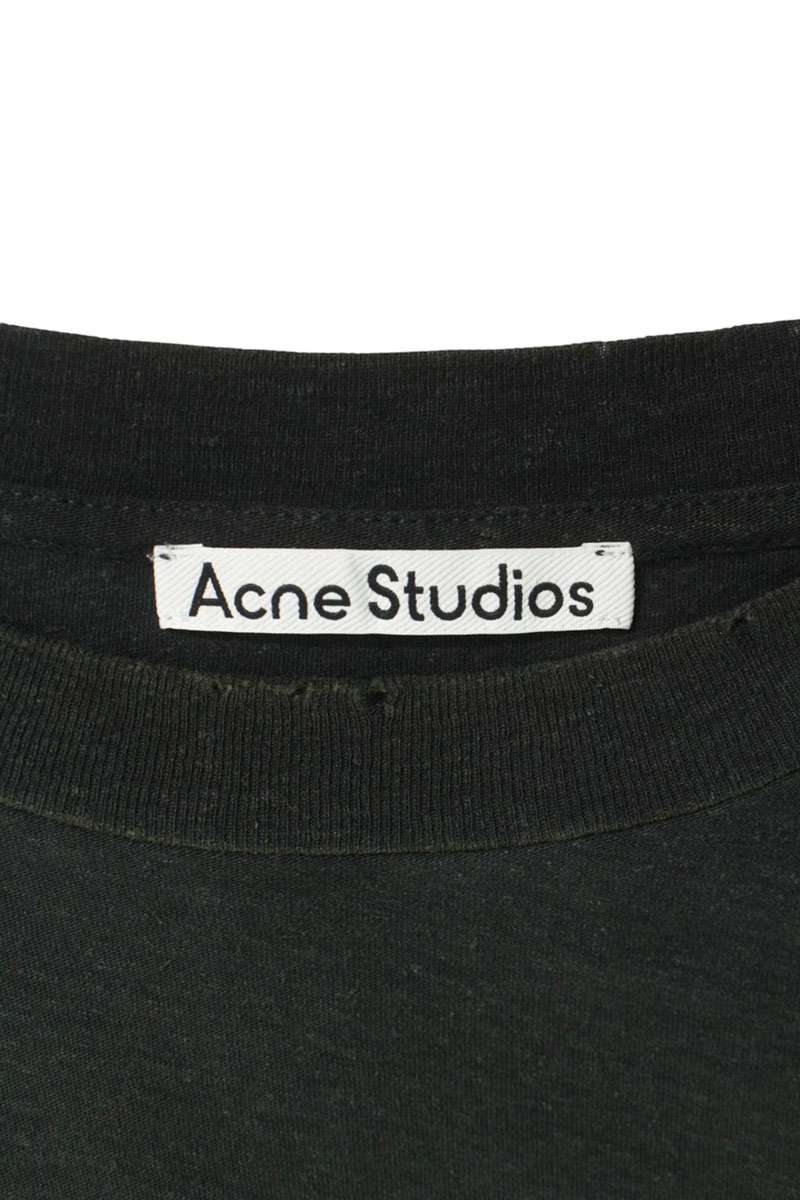 ACNE STUDIOS Logo Relaxed Fit Vintage T-Shirt Black Size S