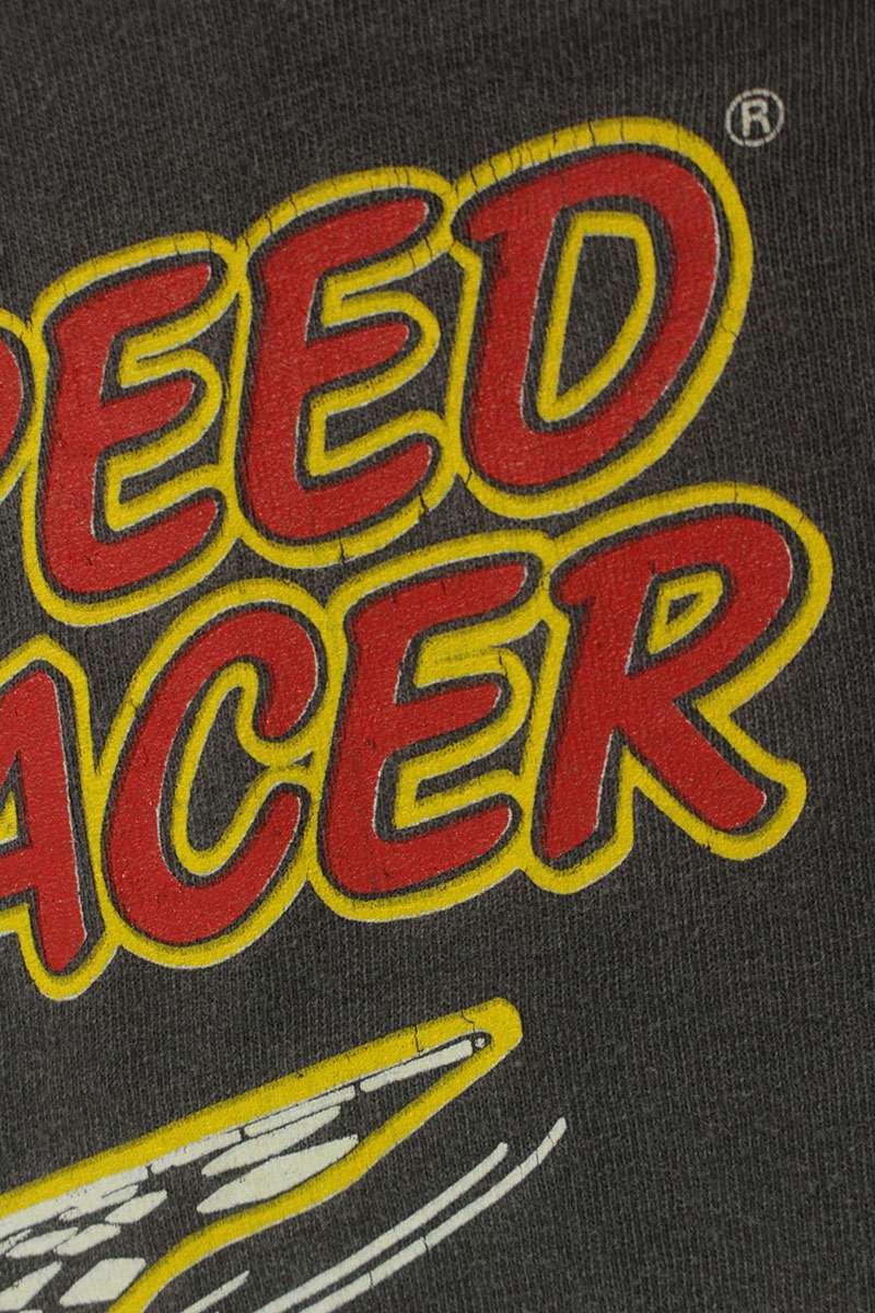 VINTAGE 90s Speed Racer Anime Print T-Shirt Black Size XL