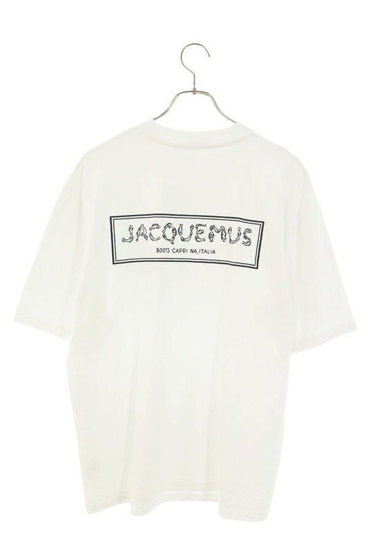 JACQUEMUS Logo Print Cotton T-Shirt White Size L