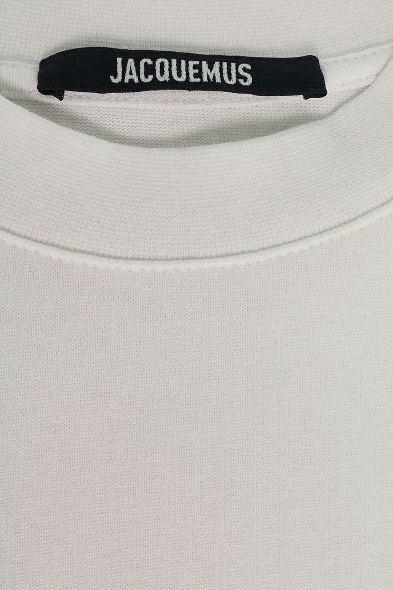 JACQUEMUS Logo Print Cotton T-Shirt White Size L