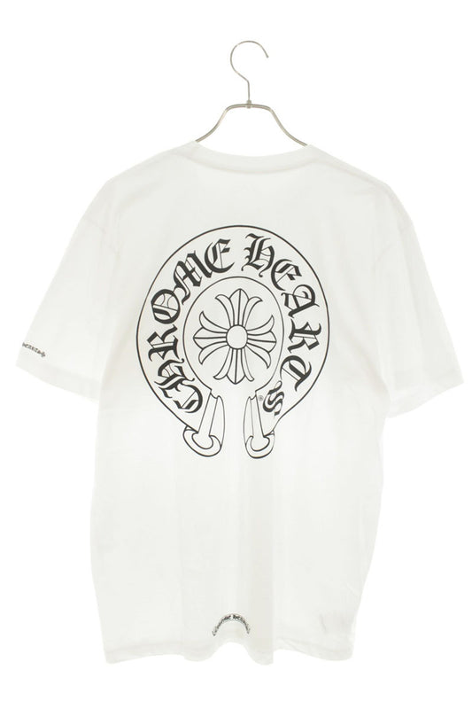 Chrome Hearts Back Horseshoe Print T-Shirt White Size L