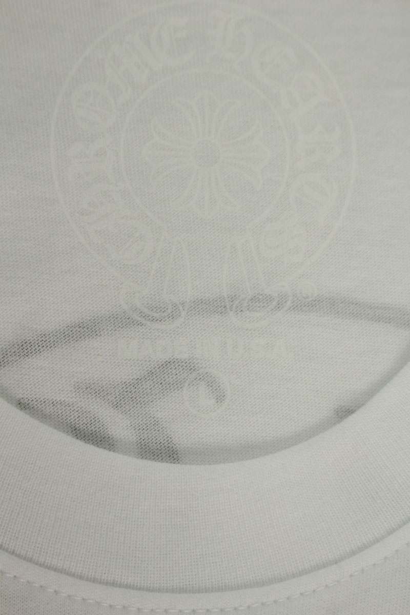 Chrome Hearts Back Horseshoe Print T-Shirt White Size L