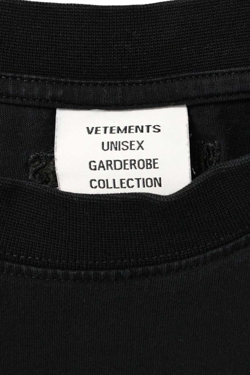 VETEMENTS 21SS Haute Couture Logo T-Shirt Black Size XS