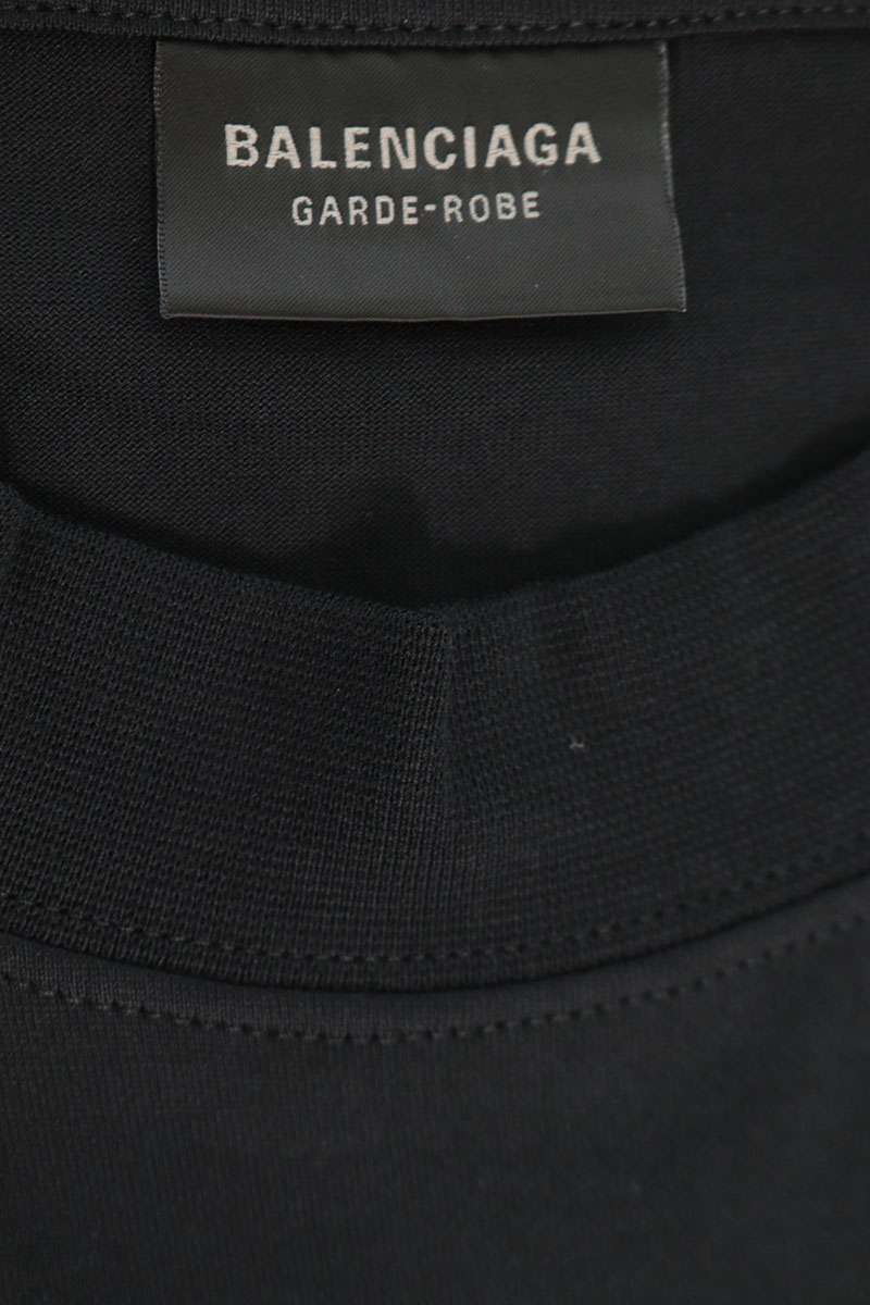 BALENCIAGA Oversized Cotton T-Shirt Black Size L