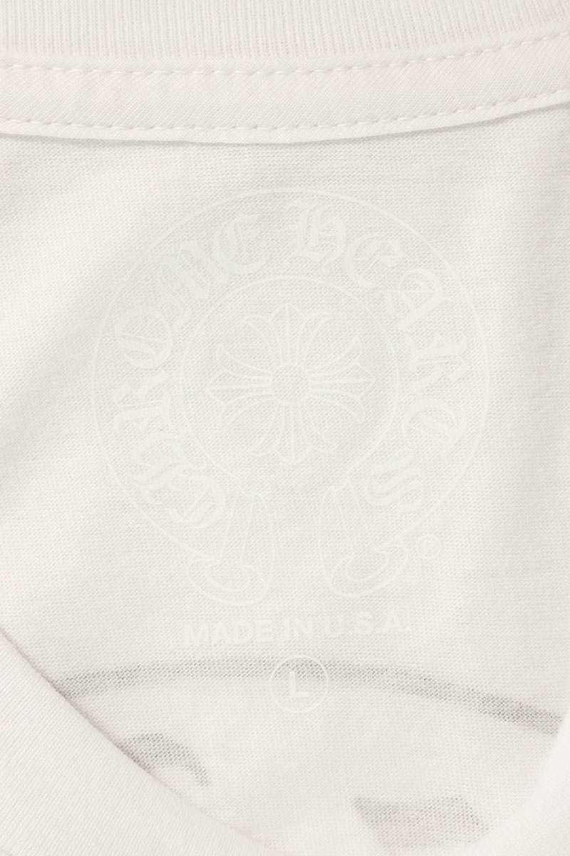 Chrome Hearts CH T-SHRT Back Horseshoe Print White Size L
