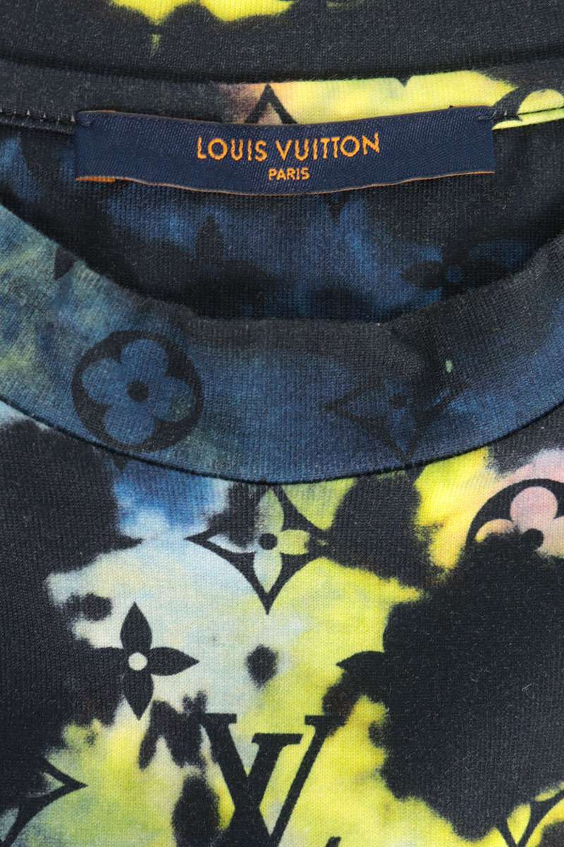 LOUISVUITTON Tie-Dye Logo All-Over Print Tee Multi Size L