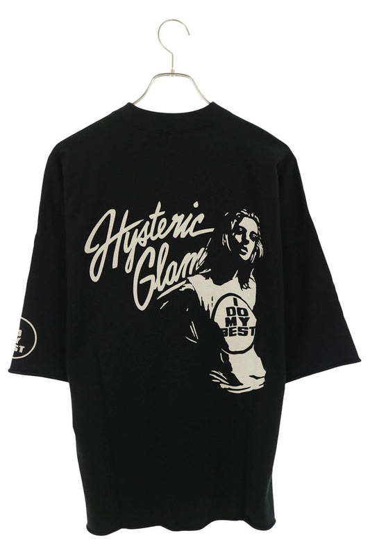 HYSTERIC GLAMOUR Black Back Print Sweat Tee Size S
