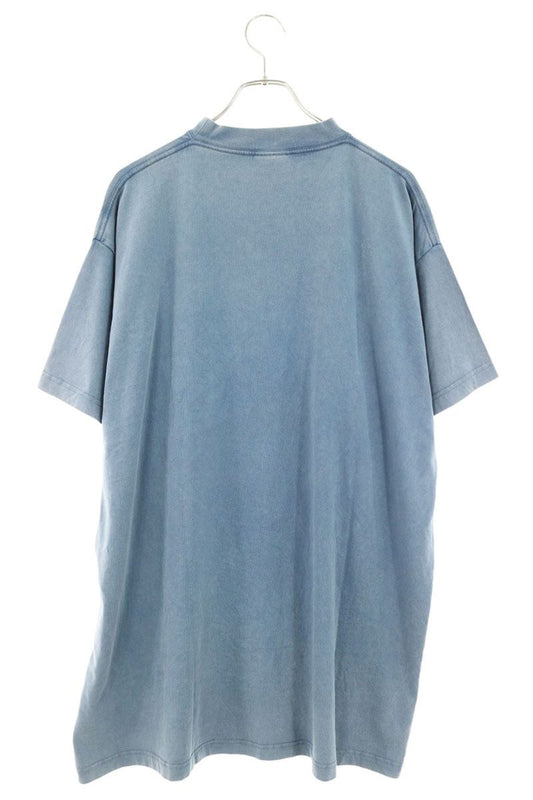 BALENCIAGA PARIS Print Cotton T-Shirt Blue Size 1