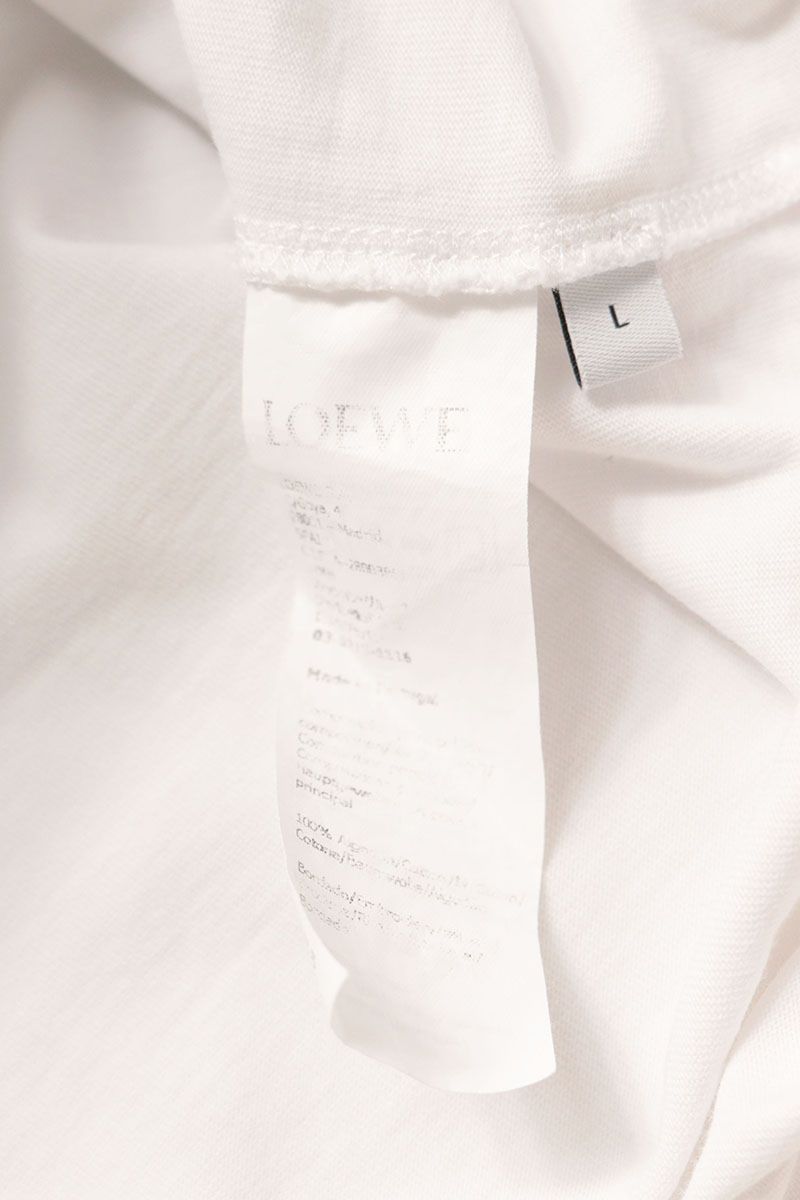 LOEWE Anagram Embroidered T-Shirt White Size L