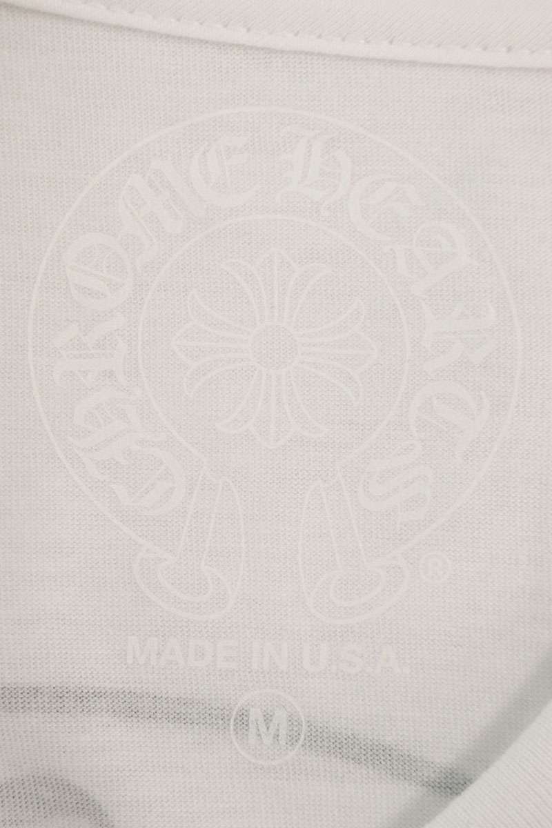 Chrome Hearts Back Horseshoe Print T-Shirt White Size M