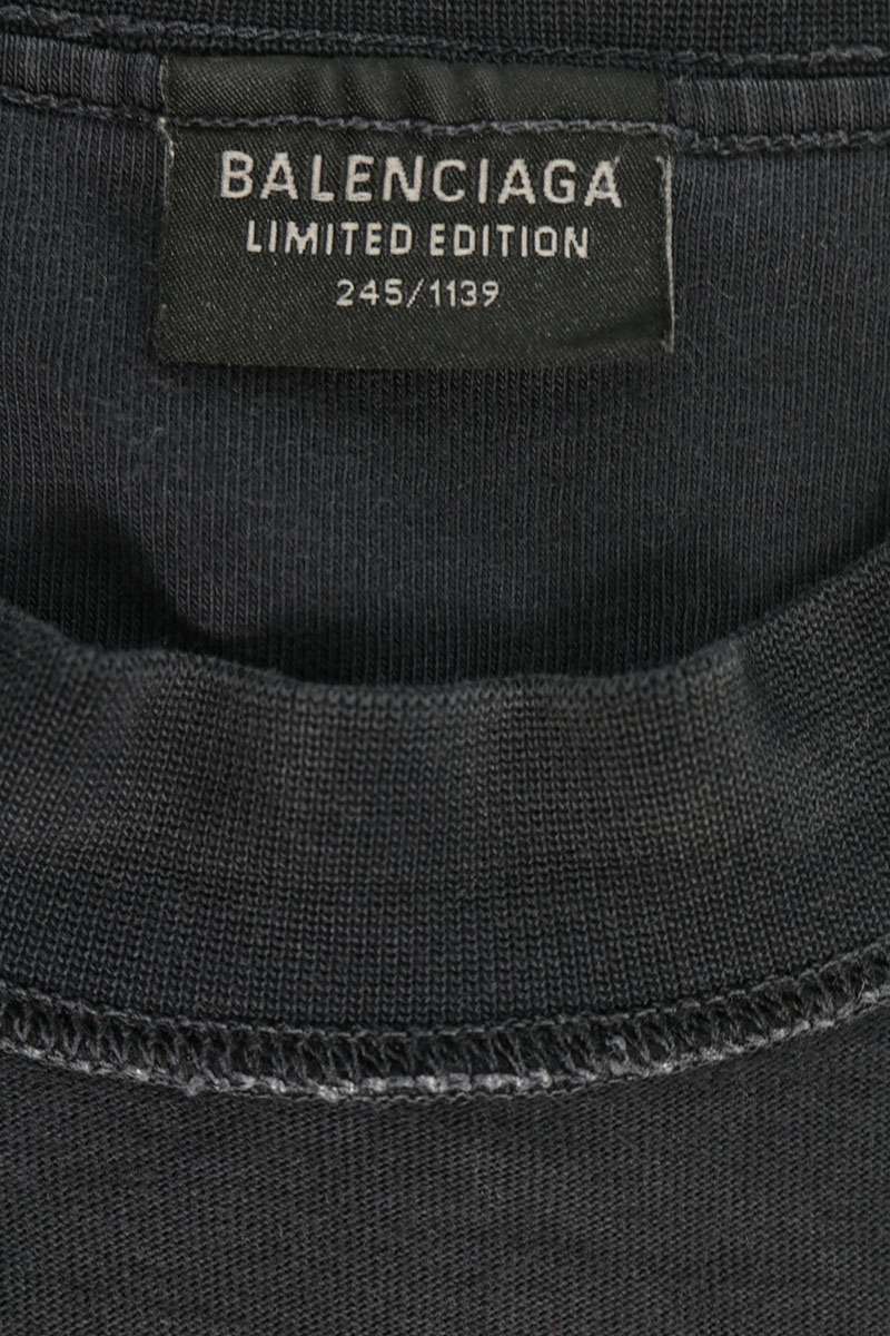BALENCIAGA BFRND Inside-Out T-Shirt Black/Red Size 2