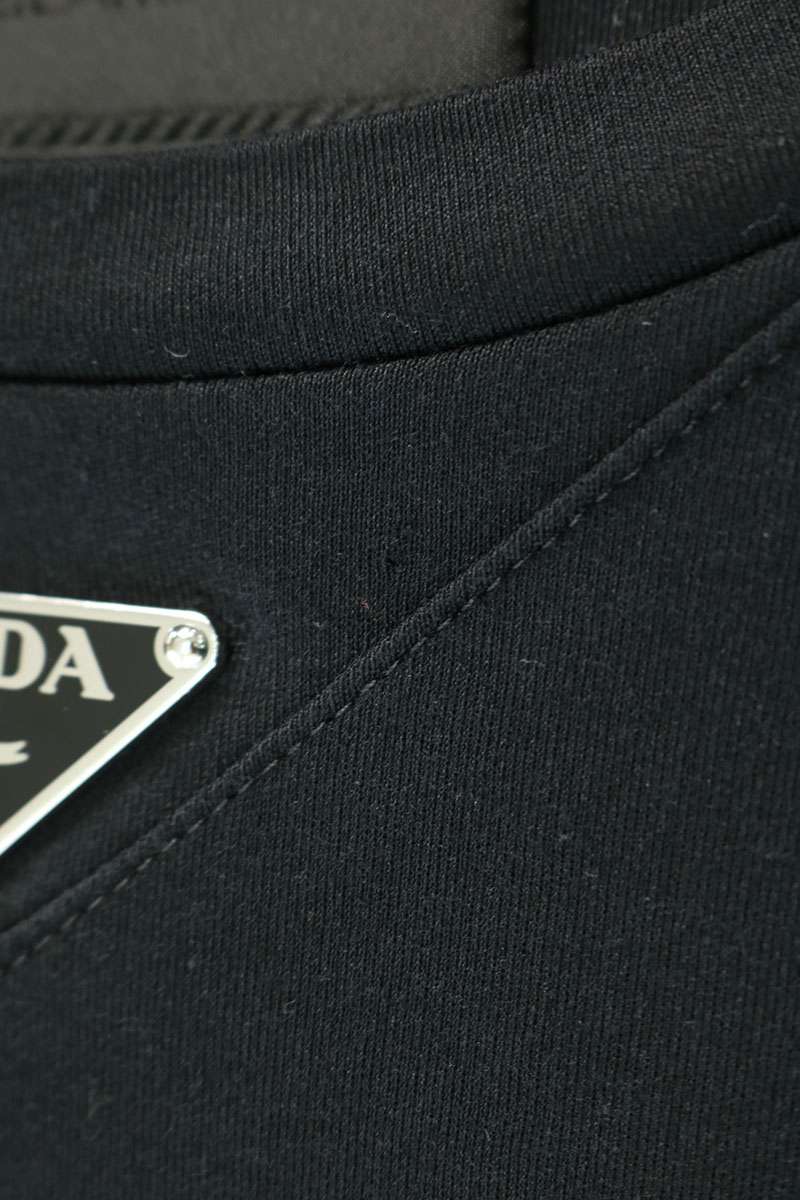 PRADA Logo Plate T-Shirt Black Size S