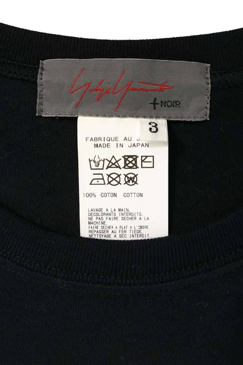 Yamamoto Suzume Uchida Front Print T-Shirt Black Size 3