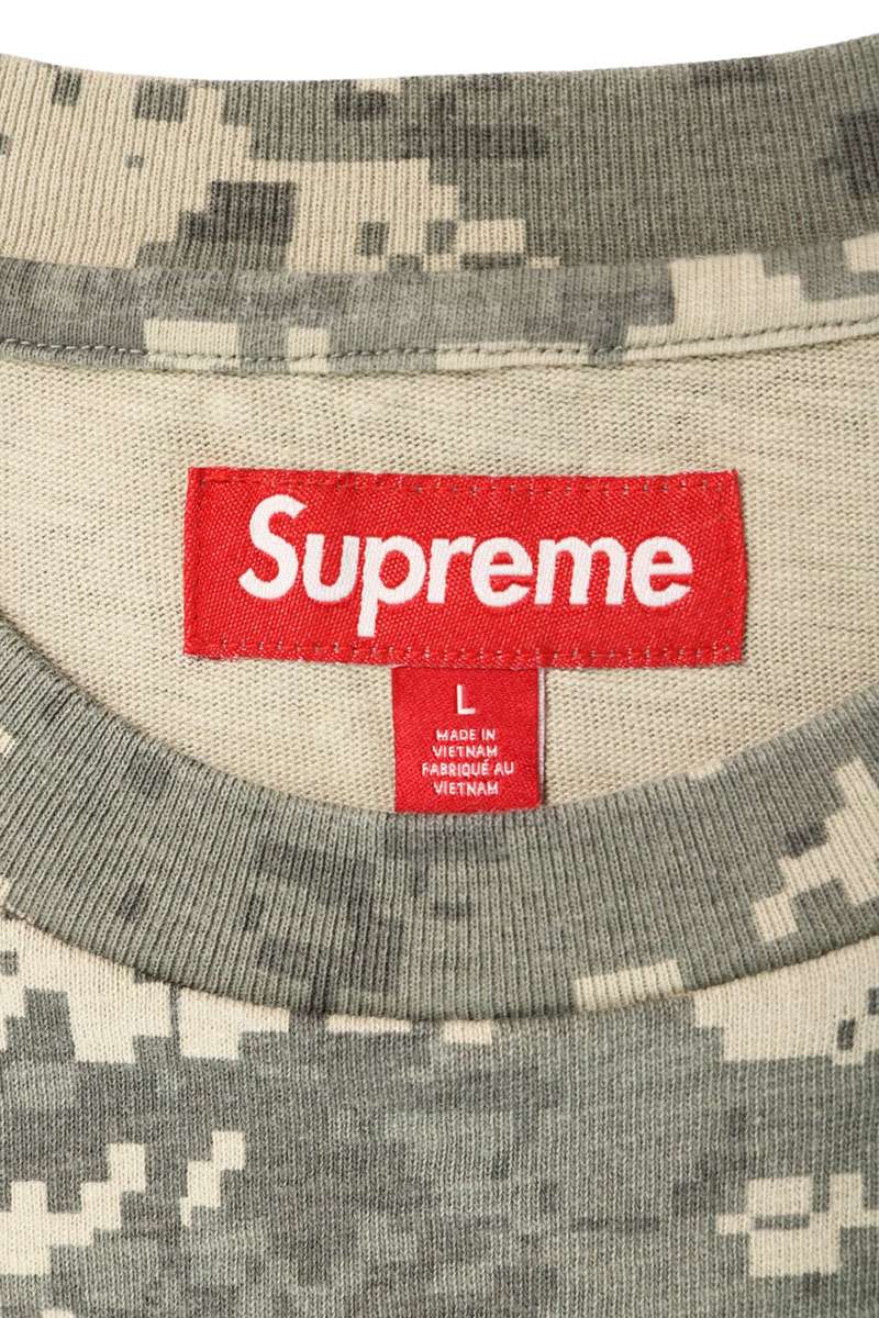 SUPREME 25AW Digital Camo Pocket T-Shirt Gray Size L