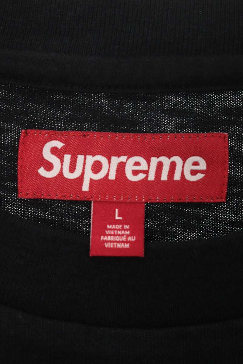 SUPREME 25AW Cotton Pocket T-Shirt Black Size L