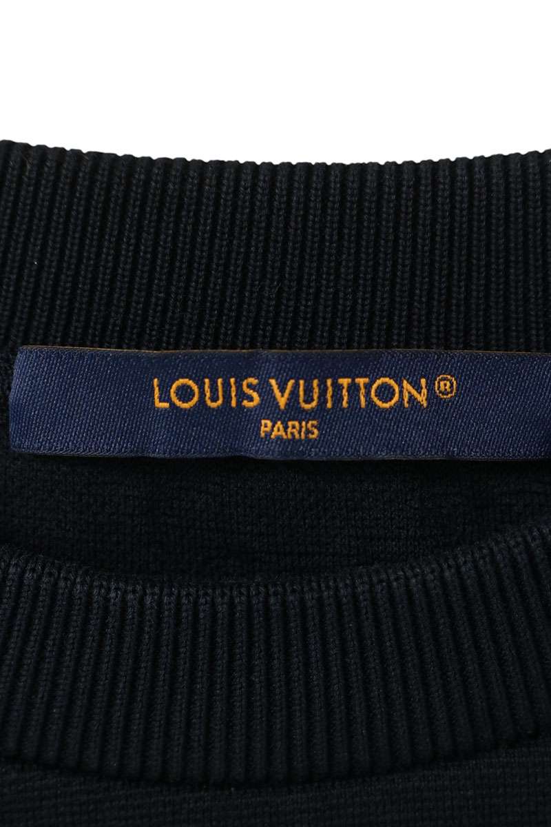 LOUISVUITTON Monogram Panel T-Shirt Navy Size 5L