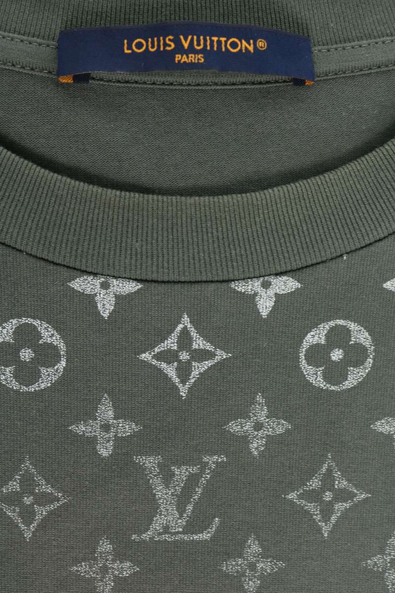 LOUISVUITTON Monogram Gradient Cotton T-Shirt Gray Size L