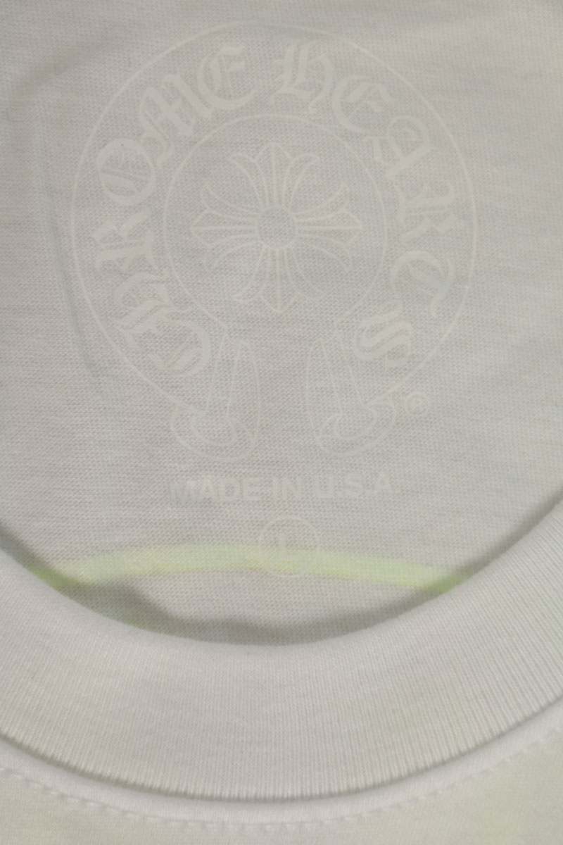 Chrome Hearts Horseshoe Tee White Yellow T-Shirt Size L