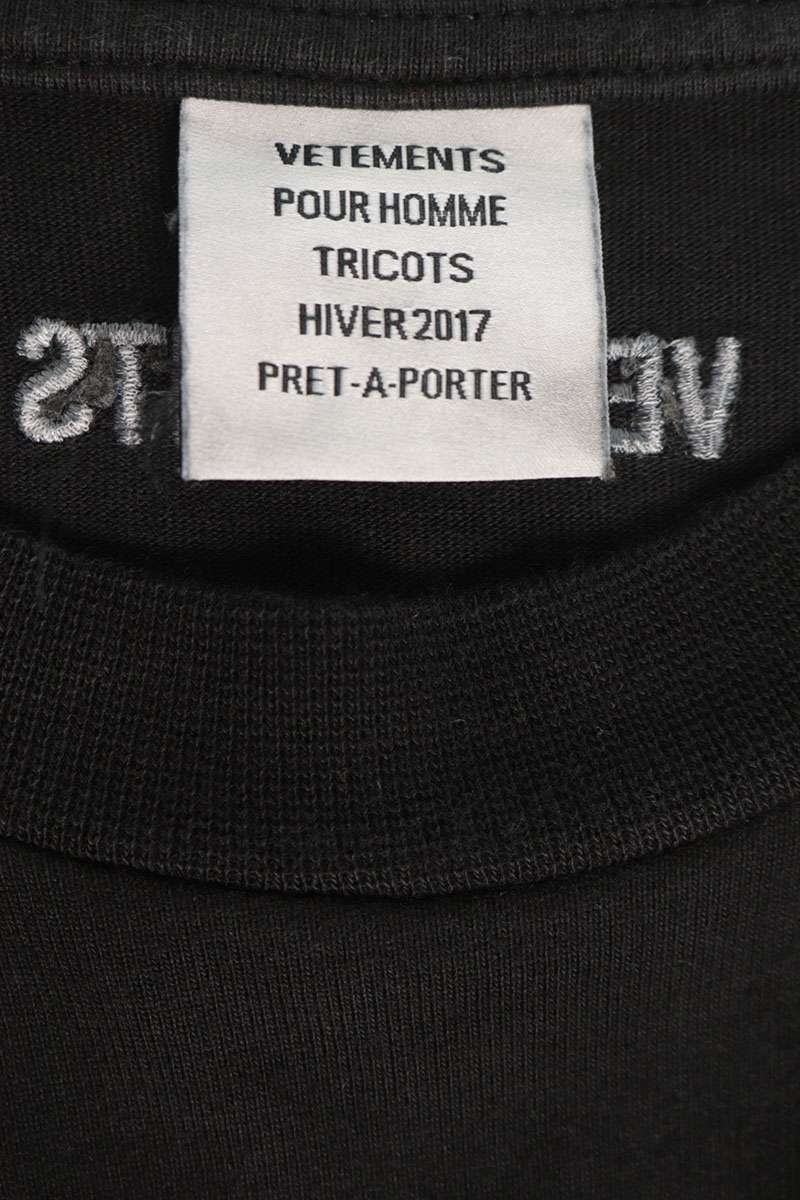 VETEMENTS Back Artist Photo Print T-Shirt Black Size S